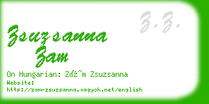 zsuzsanna zam business card